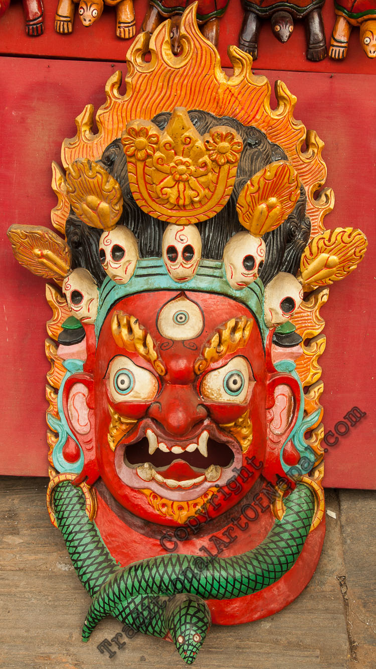 Tibetan Mask of Mahakala | traditionalartofnepal.com