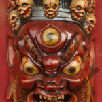 Wood carved Tibetan Mask