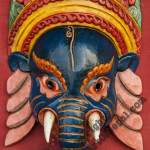 Blue Ganesh Mask Design 1