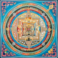 Blue Auspicious Kalachakra Mandala