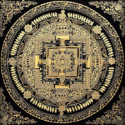 Gold Kalachakra with Ashtamangala