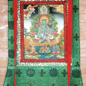thangka brocade classic green