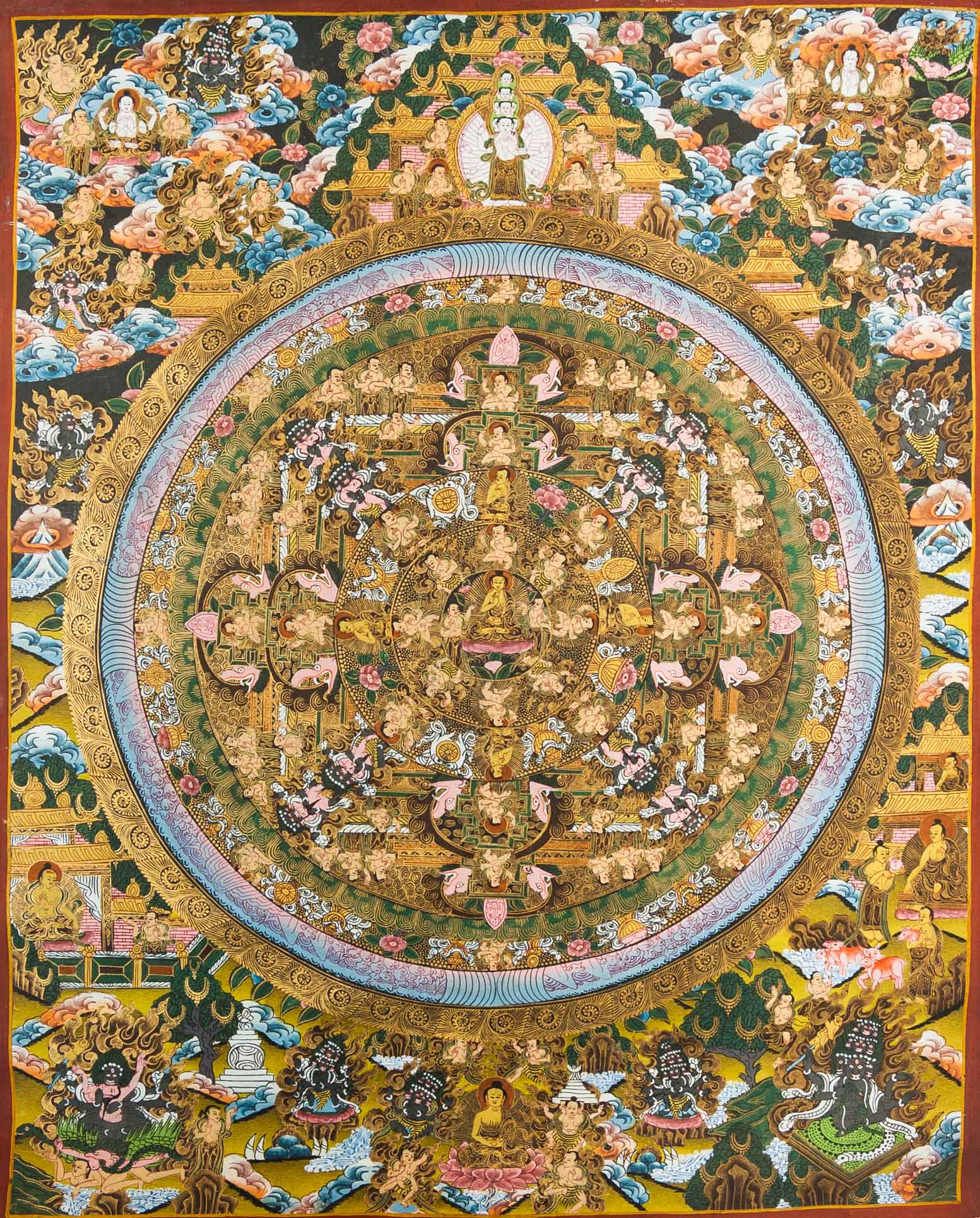 Buddha Teachings Mandala Traditionalartofnepal Com   Mandala Of The Buddha Teachings 