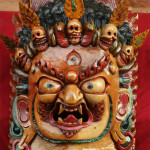 Mahakala wood-carved Mask