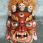 Wooden Mask of Red Mahakala