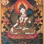 Thangka of Tara antiqued
