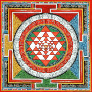 Sri Yantra Hindu Mandala Thangka Painting
