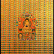 1000 buddha thangka with blue background
