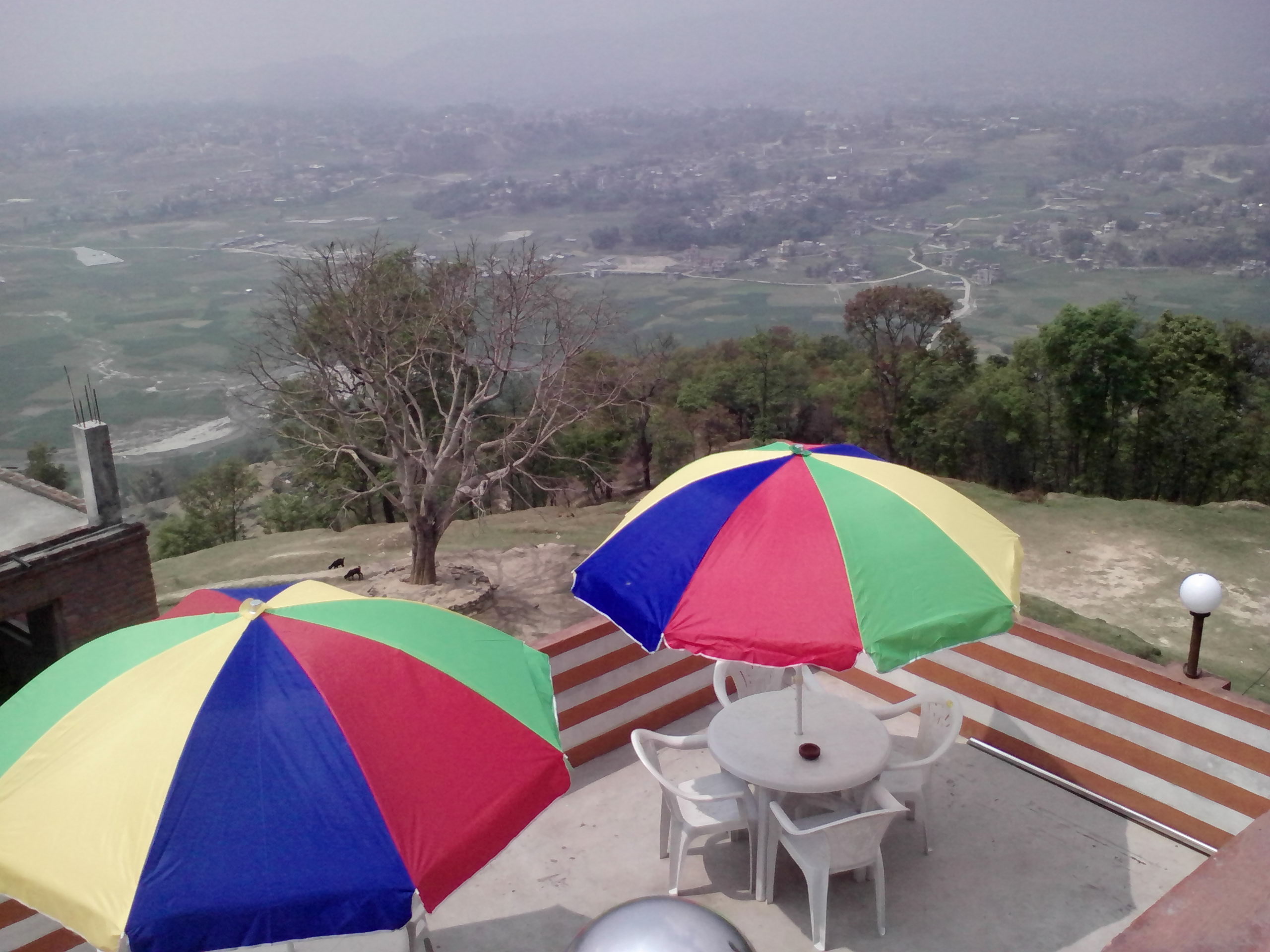 Tables with umbrellas 8 | Traditional Art of Nepal