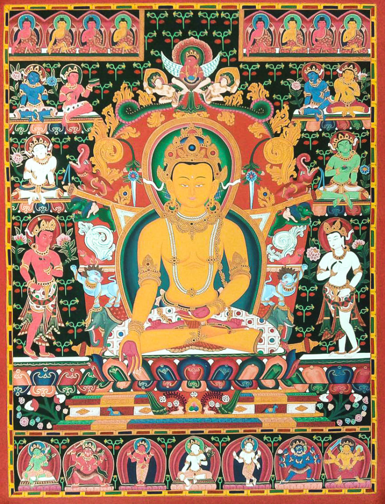 Ratnasambhava Thangka Painting | traditionalartofnepal.com