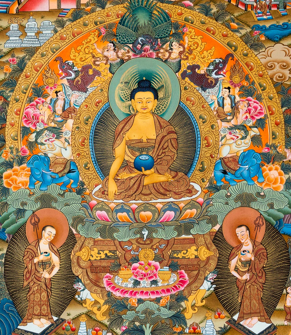 Life of Buddha Thangka Painting Masterpiece