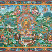 Thangka of the life of Buddha new design