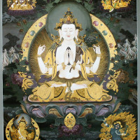 Four Armed Avalokiteshvara Thanka