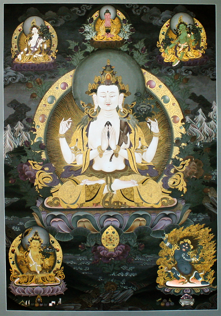 Avalokitesvara Thangka Painting | Traditionalartofnepal.com