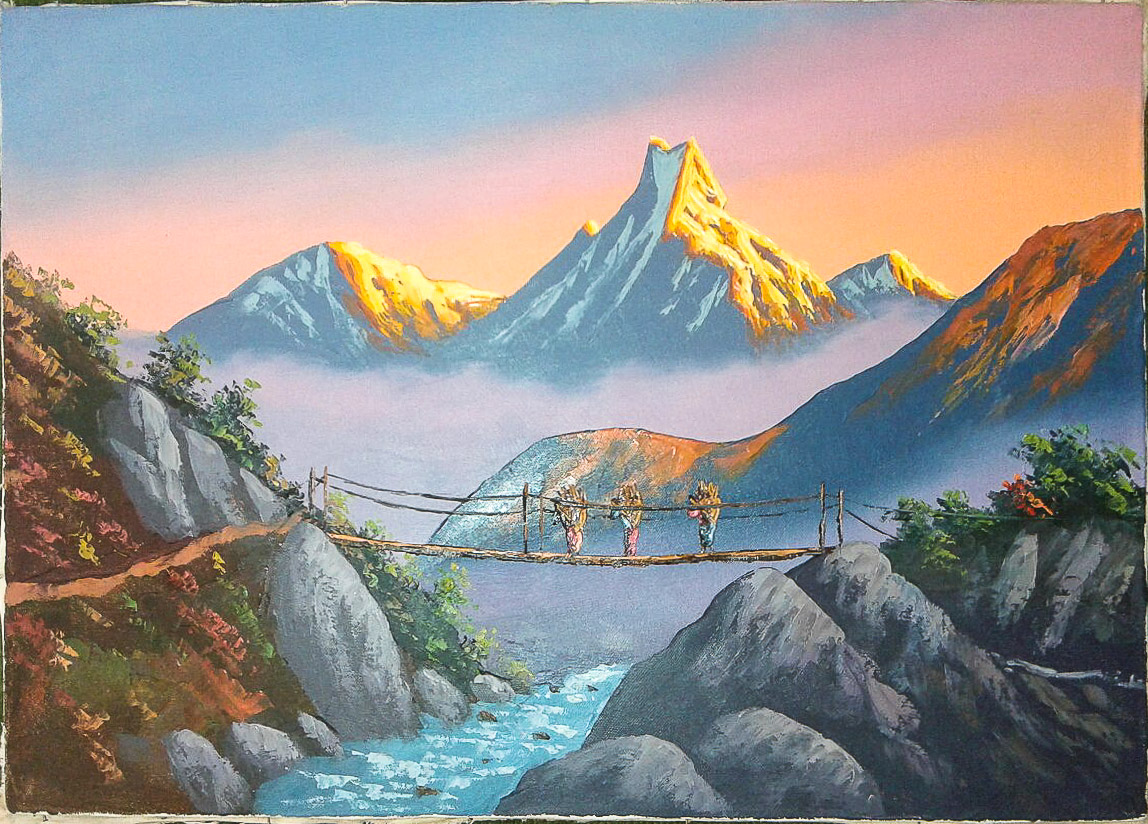 Nepal Himalaya painting13