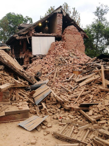 destruction in Nepal