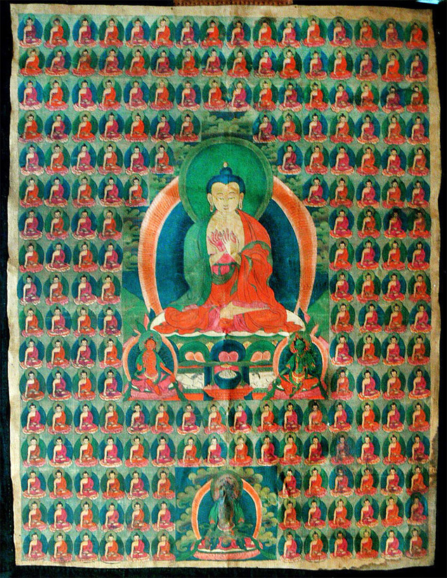 108 Buddha Dharmachakra Thangka