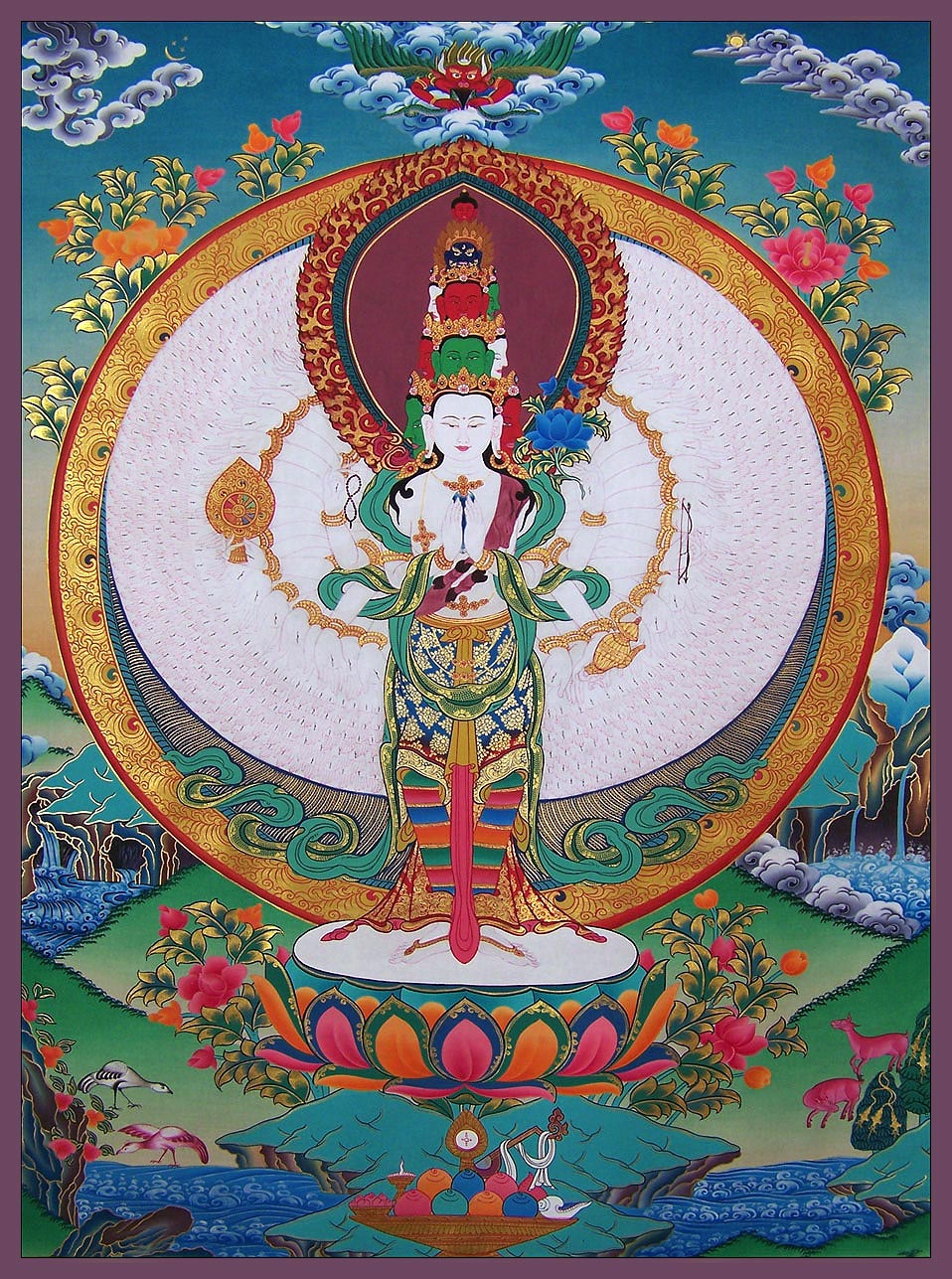 Thousand-armed Avalokitesvara Thangka Painting