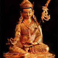 Gilded statue of Guru Rinpoche