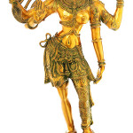 Ardhanarishvara statue gold