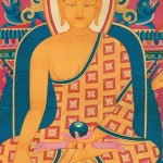Jakata Buddha thangka detail