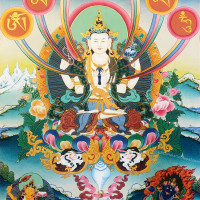 Avalokitesvara Blessing Thangka | traditionalartofnepal.com