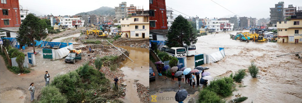 Images of the flood in Nepal 2019
