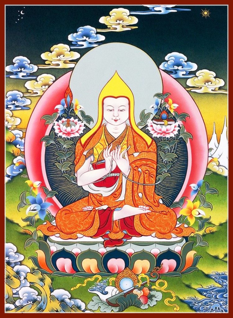 Lama Guru Tsongkhapa Thangka Painting